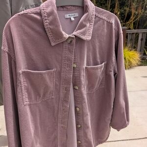 Madewell Pink Corduroy Shirt